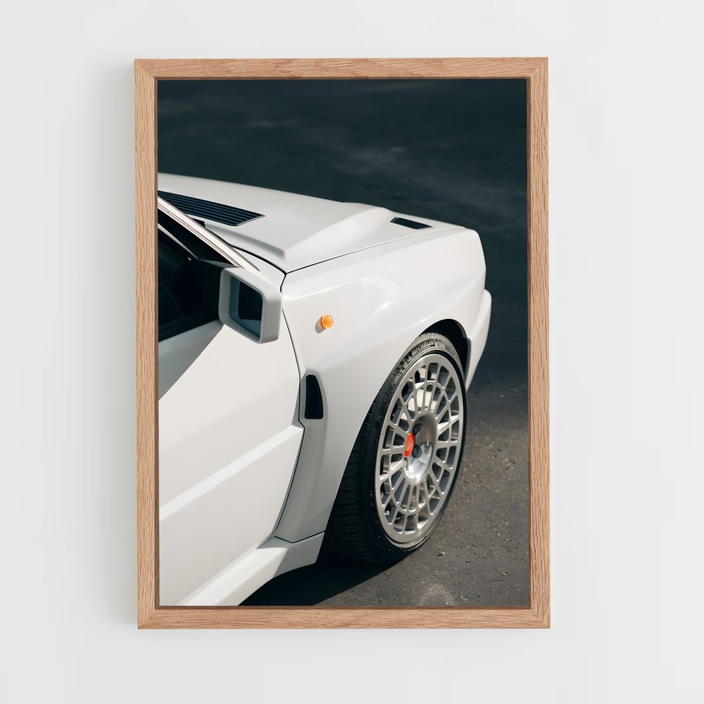 Poster Delta Blanc – affiche Lancia (vue 4)